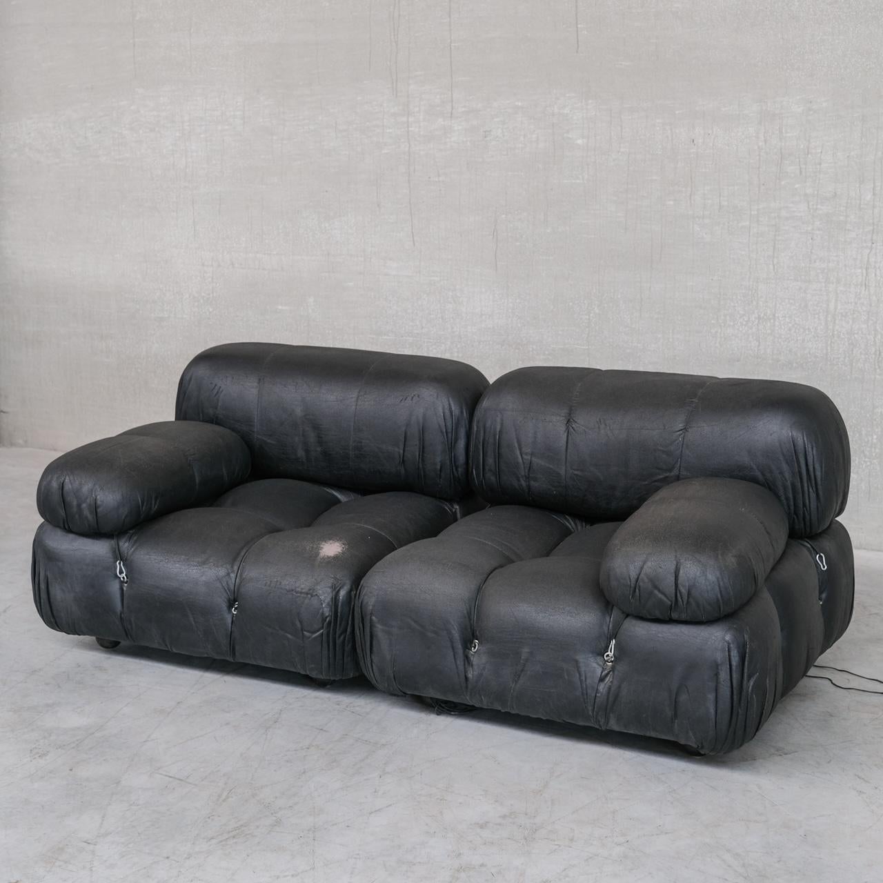 20th Century Leather Italian Mid-Century Camaleonda Sofa by Mario Bellini