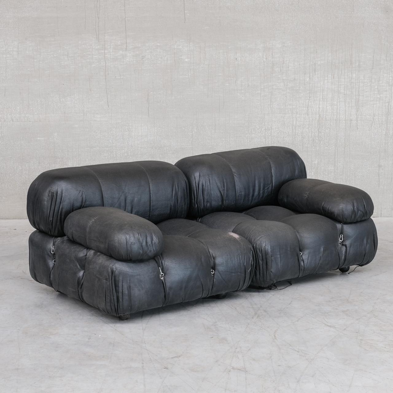 Leather Italian Mid-Century Camaleonda Sofa by Mario Bellini 5