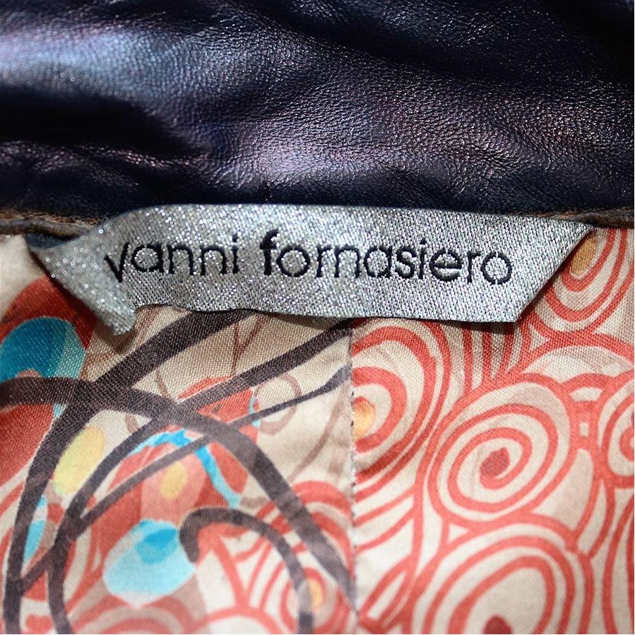 Women's Vanni Fornasiero Leather jacket size 44 For Sale