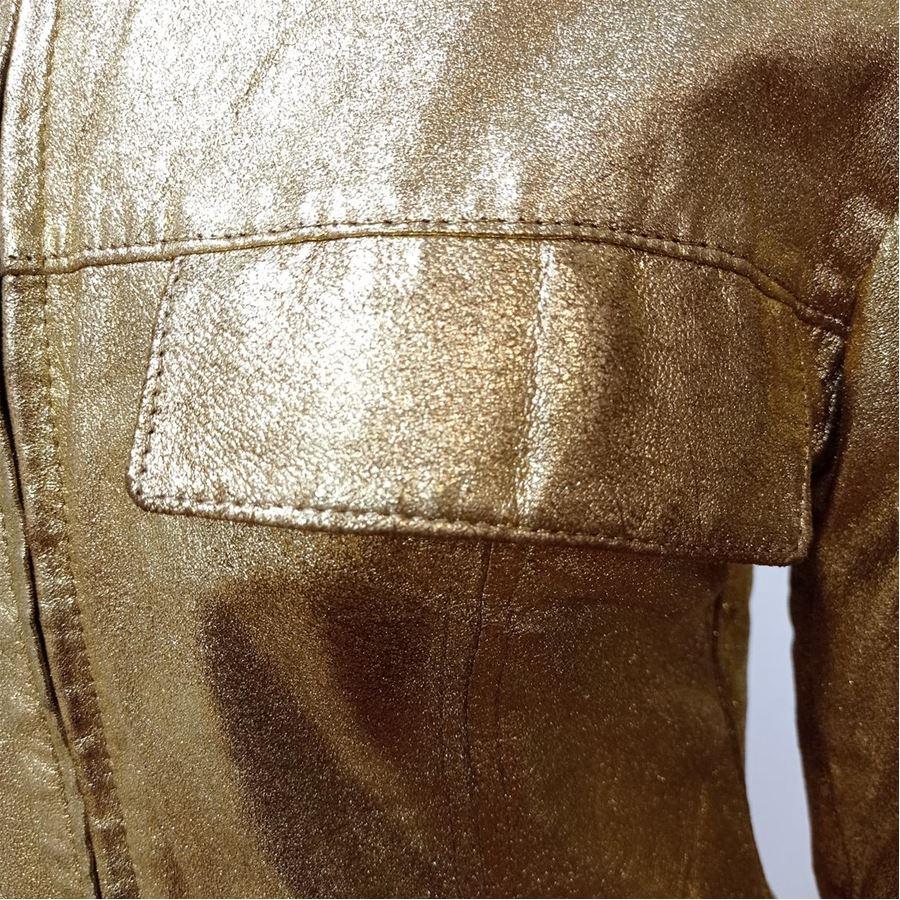 Blumarine Leather jacket size 44 In Excellent Condition For Sale In Gazzaniga (BG), IT