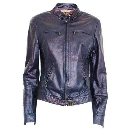 Vanni Fornasiero Leather jacket size 44 For Sale at 1stDibs