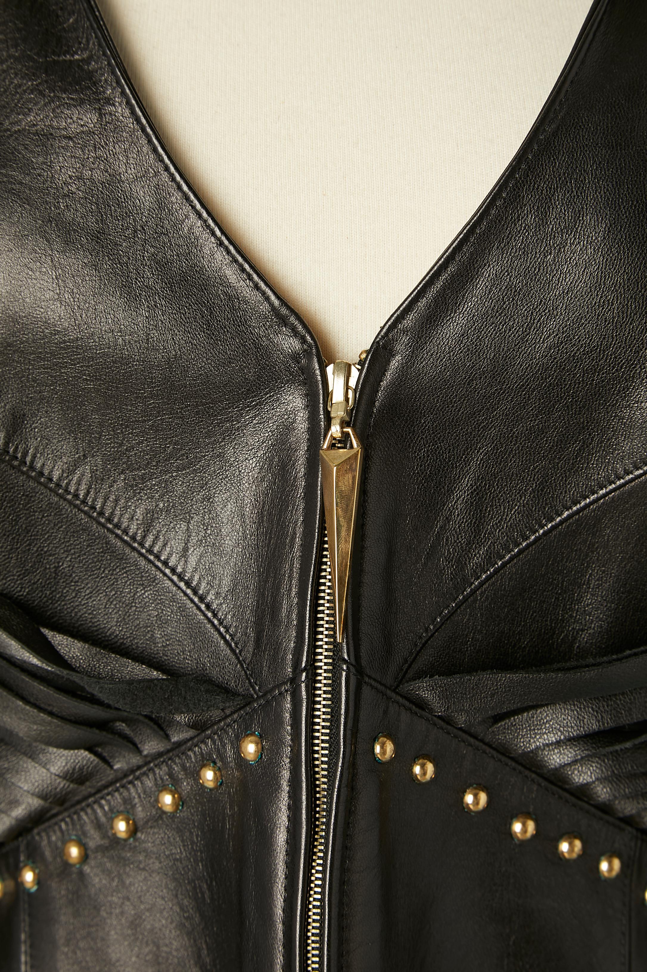 leather jacket metal studs