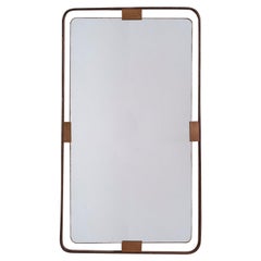 Specchio in pelle Jacques Adnet