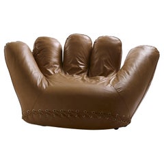 Leather 'Joe' Chair Designed by De Pas, D'Urbino, Lomazzi for Poltronova, Italy