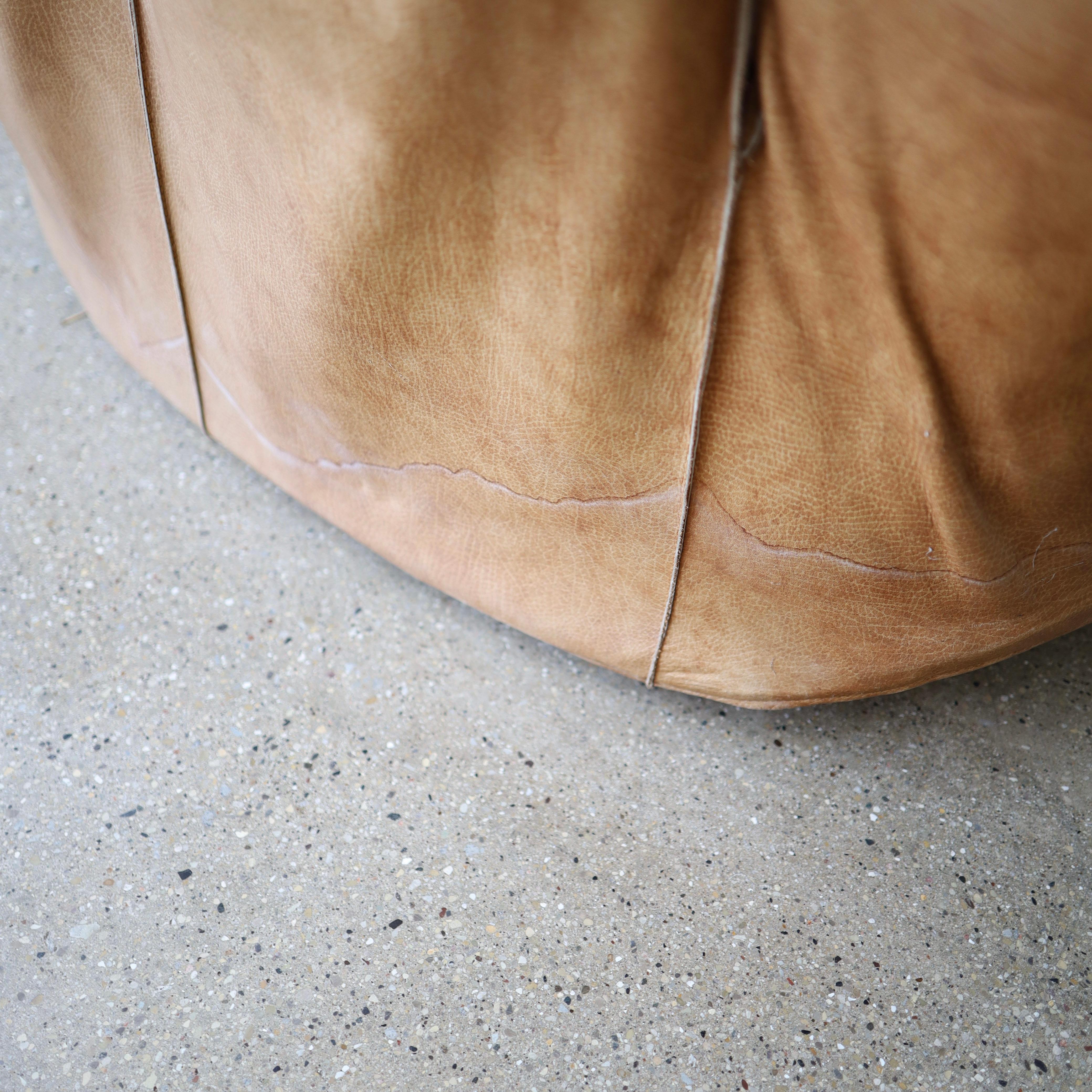 Leather 'Joe' Chair for Poltronova For Sale 4