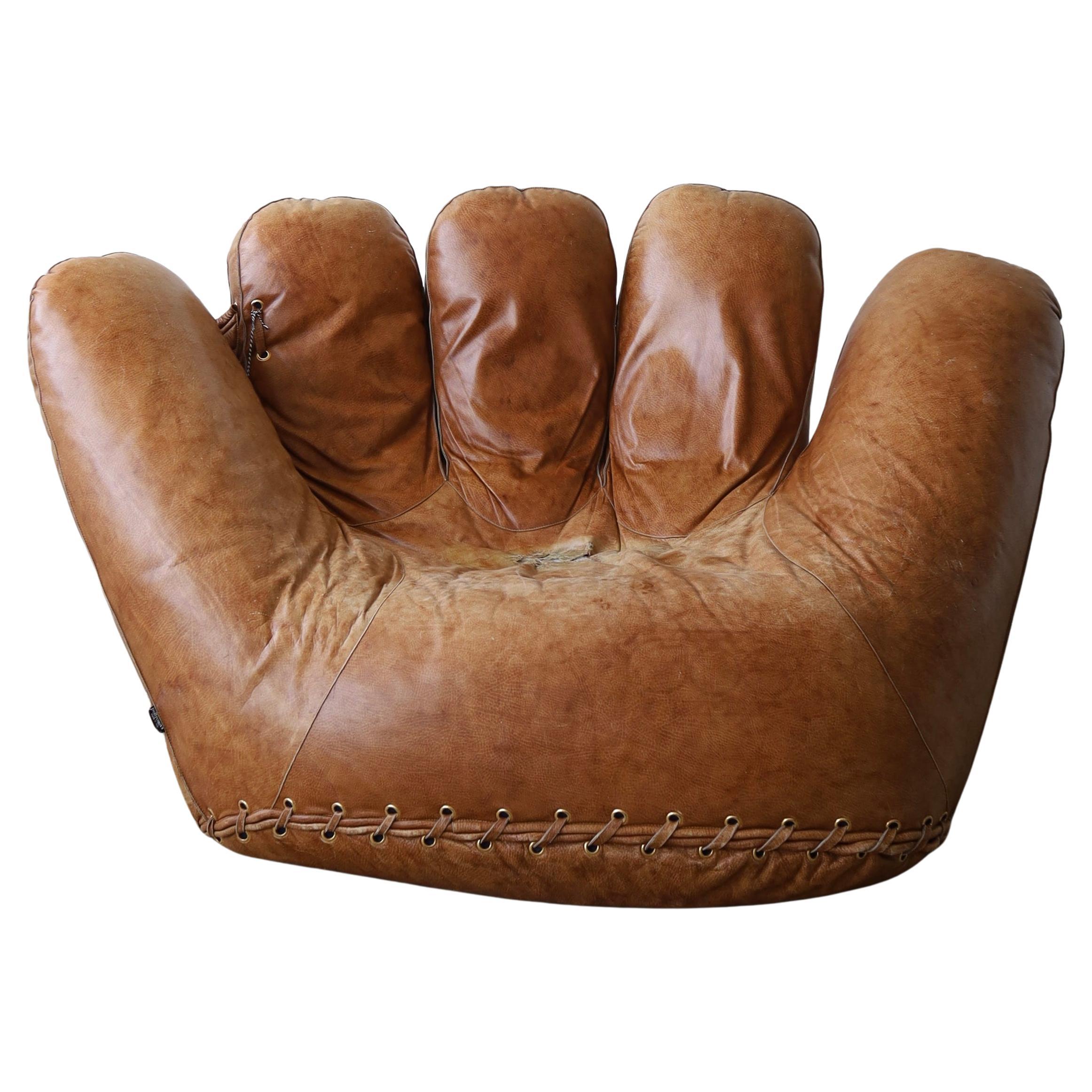 Leather 'Joe' Chair for Poltronova For Sale