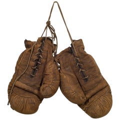 Antique Leather Junior Boxing Gloves by A.J. Reach Company, circa 1874-1934