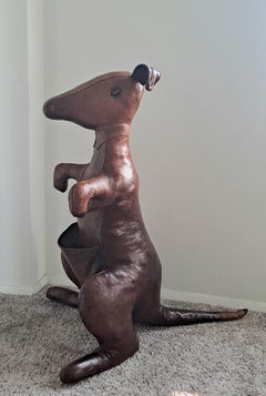 leather Kangaroo magazine Holder by Dimitri Omersa
