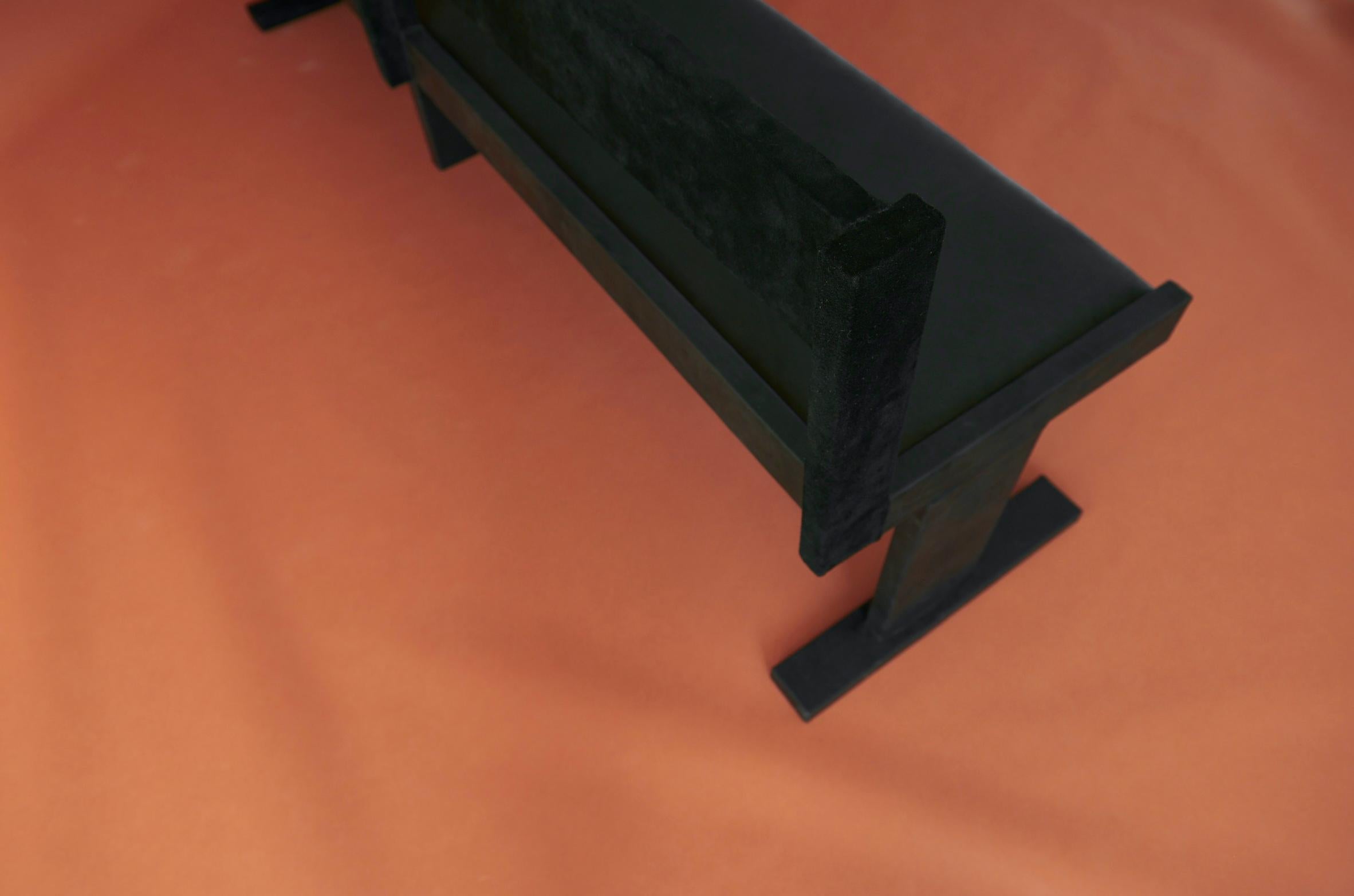 South African Limited Edition Leather Keeva Bench by Nish Studio For Sale