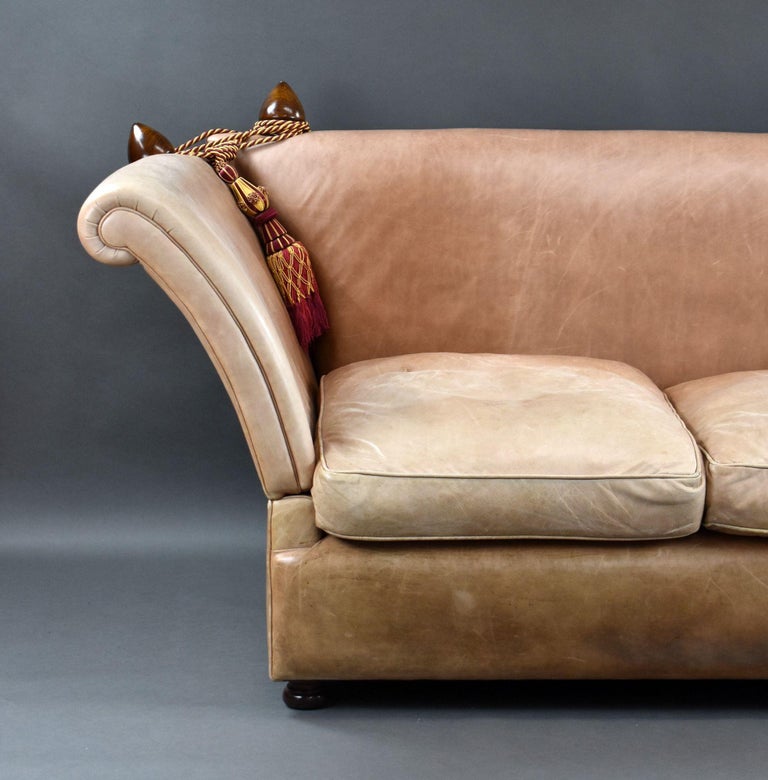 Leather Knoll End Sofa For Sale at 1stDibs