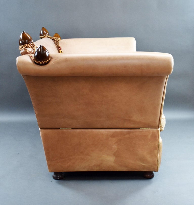 Leather Knoll End Sofa For Sale at 1stDibs