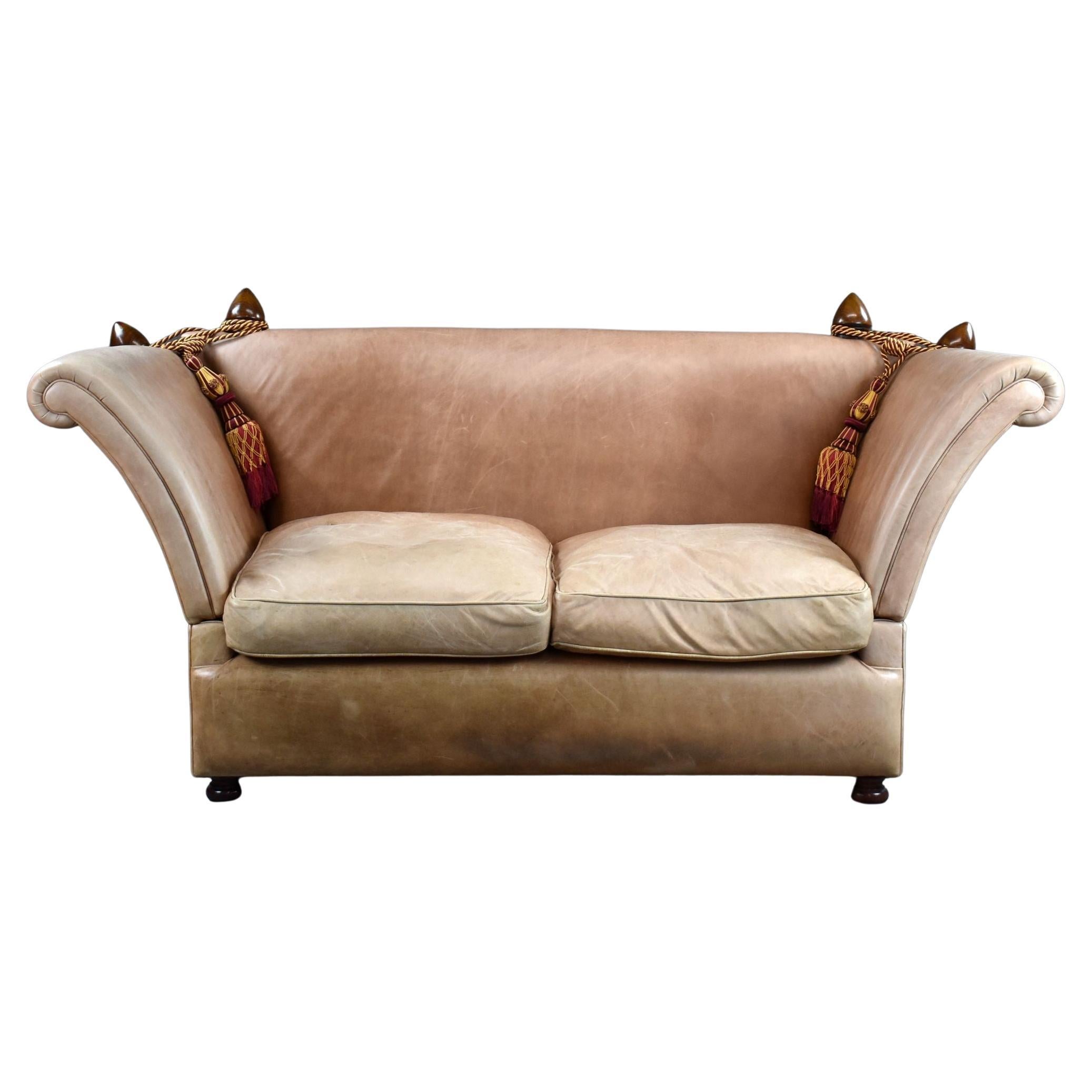 Knoll Armless Sofa in Original Black Leather at 1stDibs armless leather settee, armless