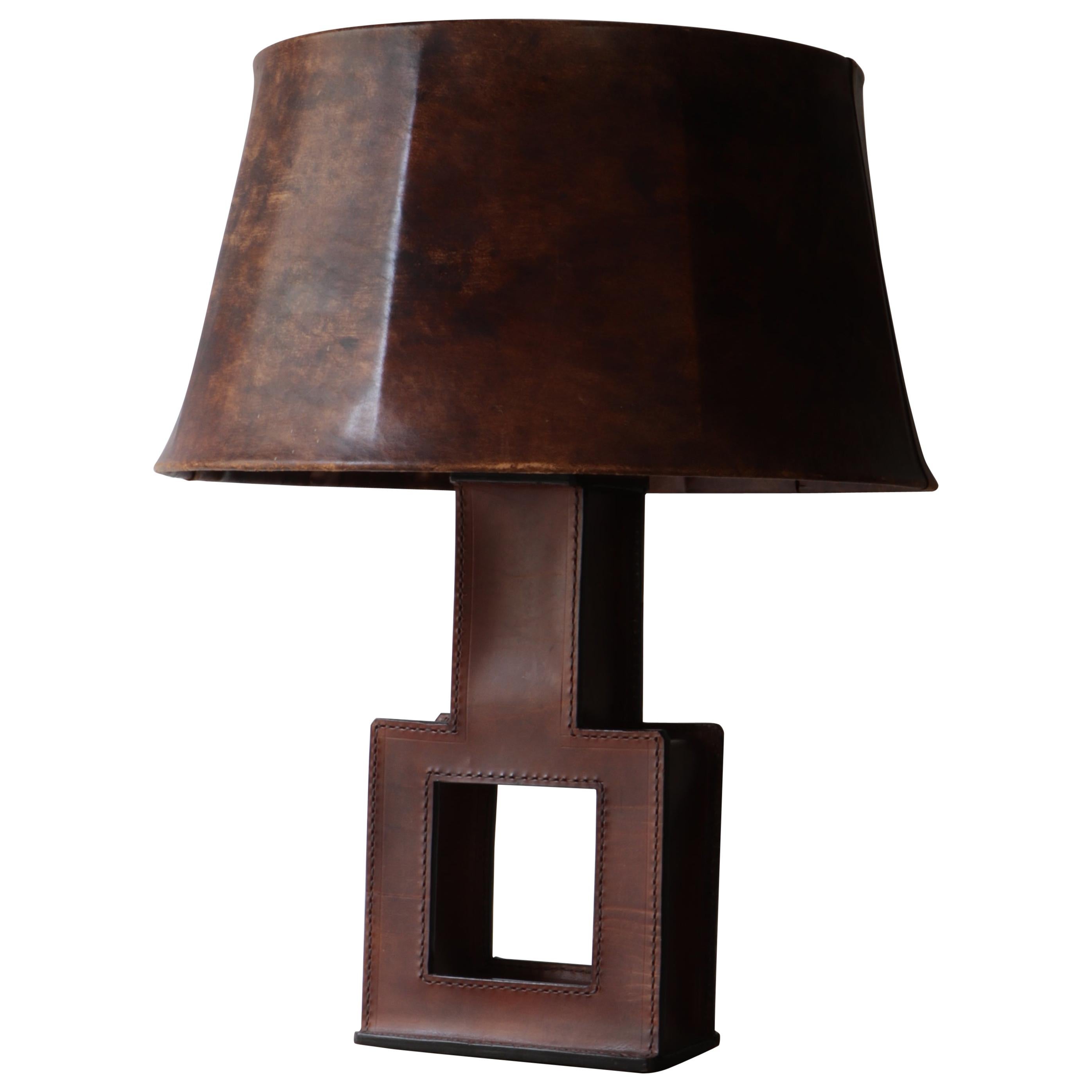 Leather Lamp For Sale