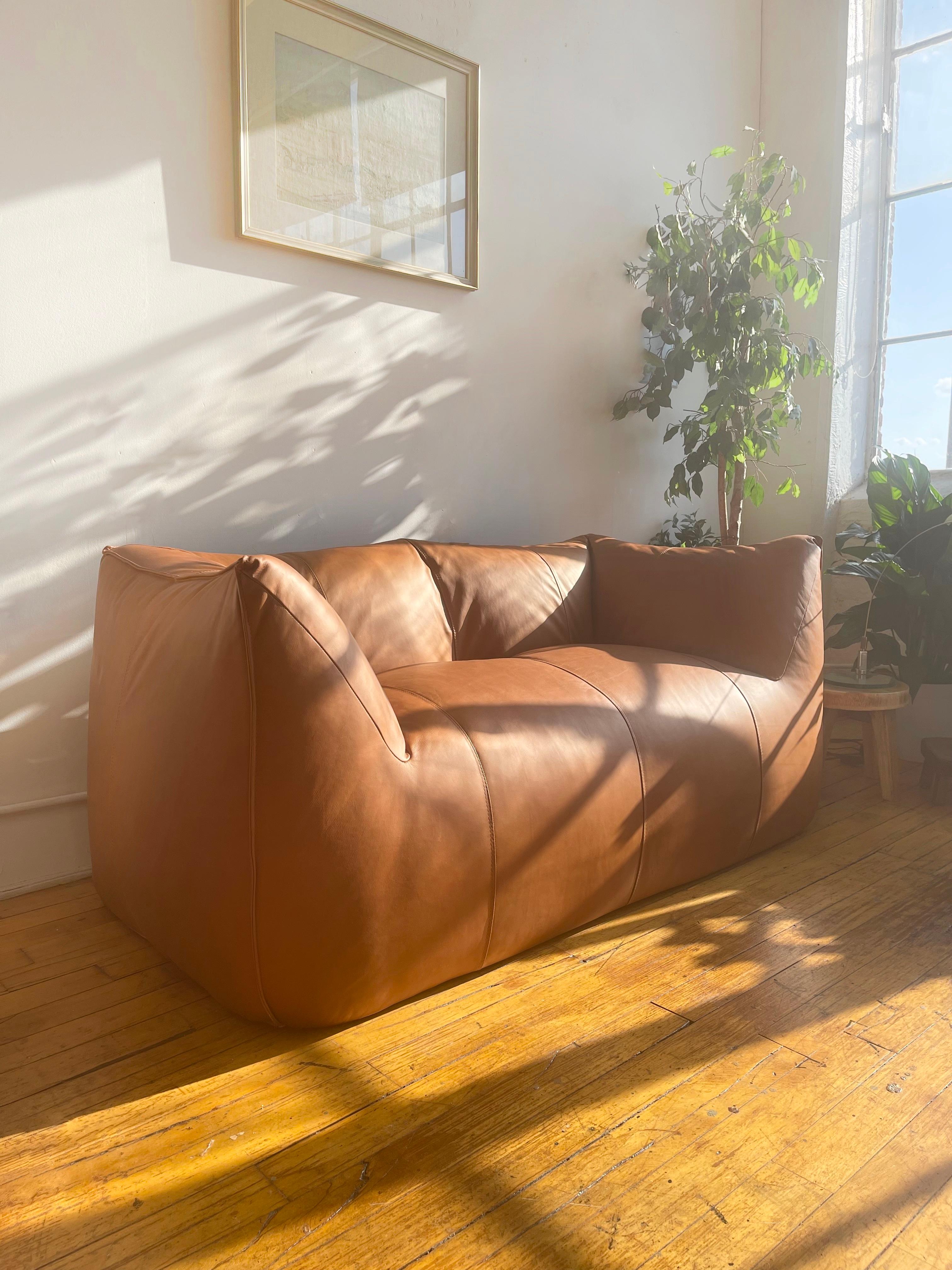 Late 20th Century Le Bambole Leather Sofa Designed by Mario Bellini for B&B Italia  For Sale
