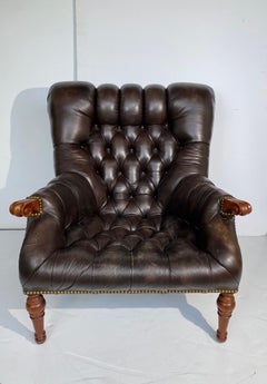 Leather Leopold Chair & Ottoman by Stickley