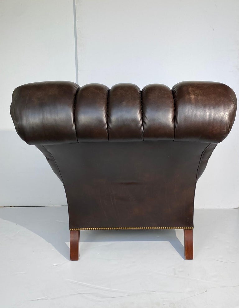 Leather Leopold Chair and Ottoman by Stickley at 1stDibs | leopold chair  for sale, leopold chair and ottoman, used stickley leopold chair for sale