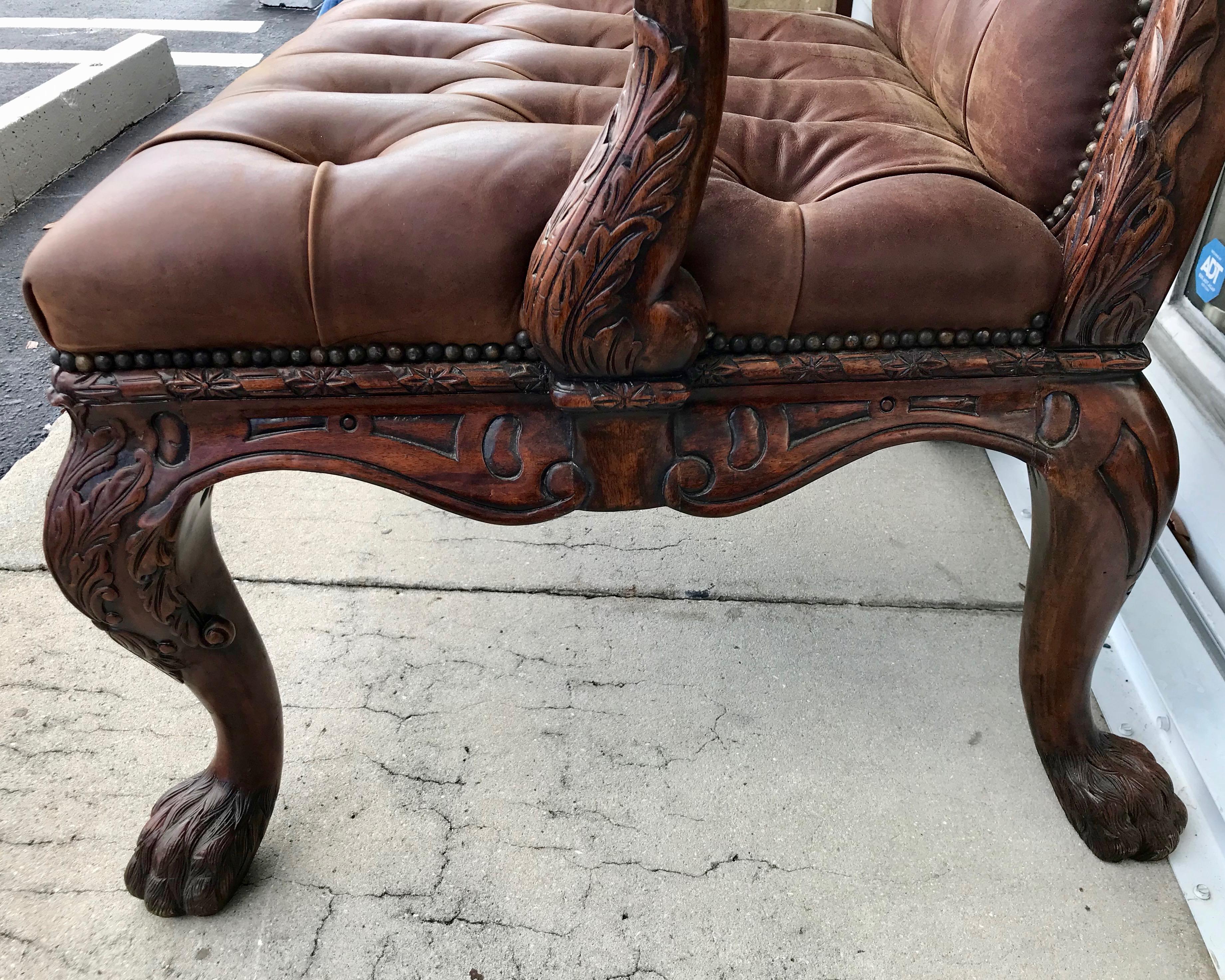 Leather Library Chair For Sale 4