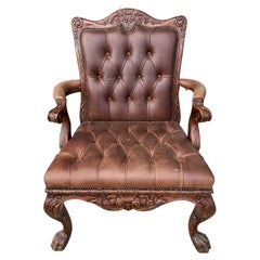 Used Leather Library Chair