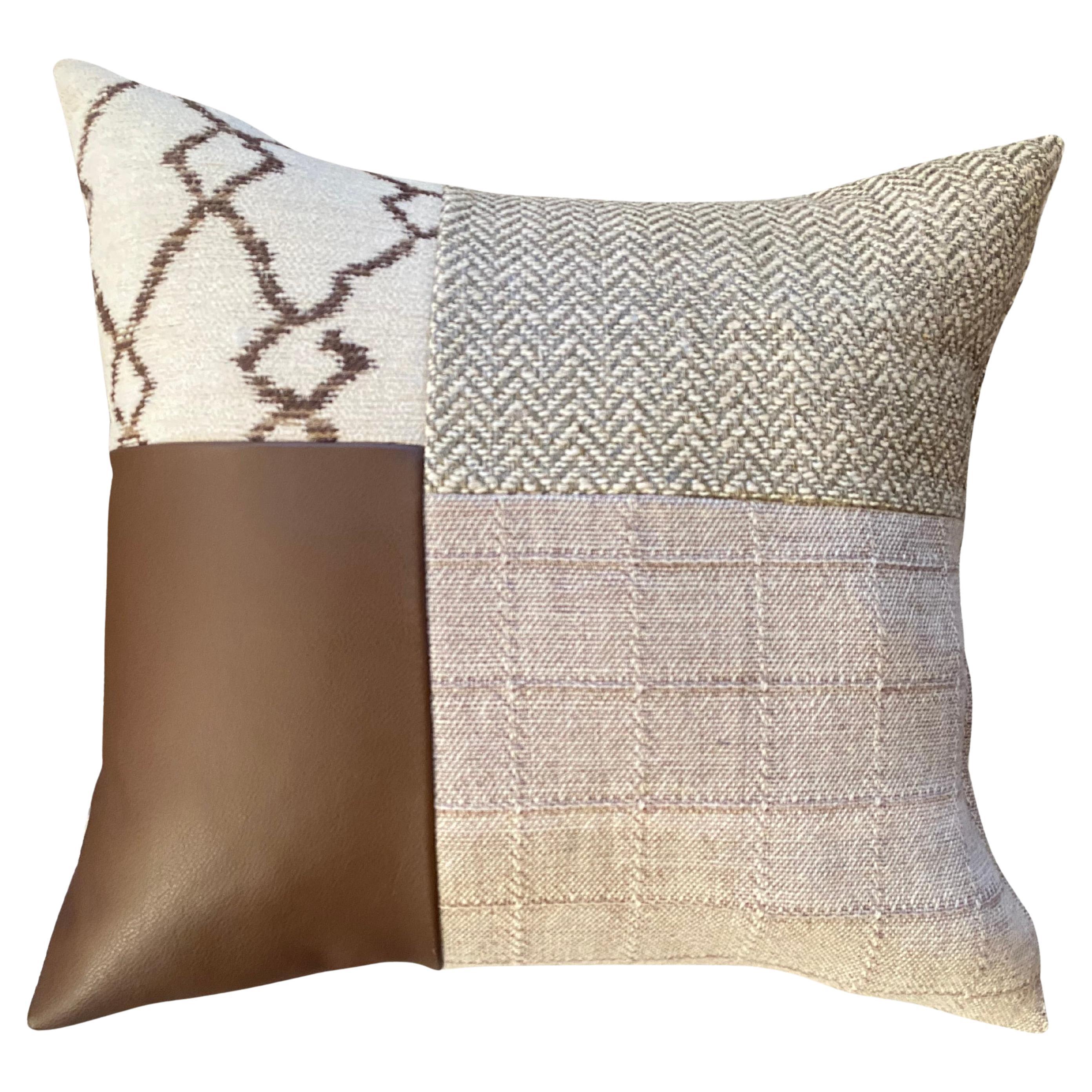 Modern Rustic Wool Pillow Hand-Milled - Heritage Sheep Collection For Sale  at 1stDibs