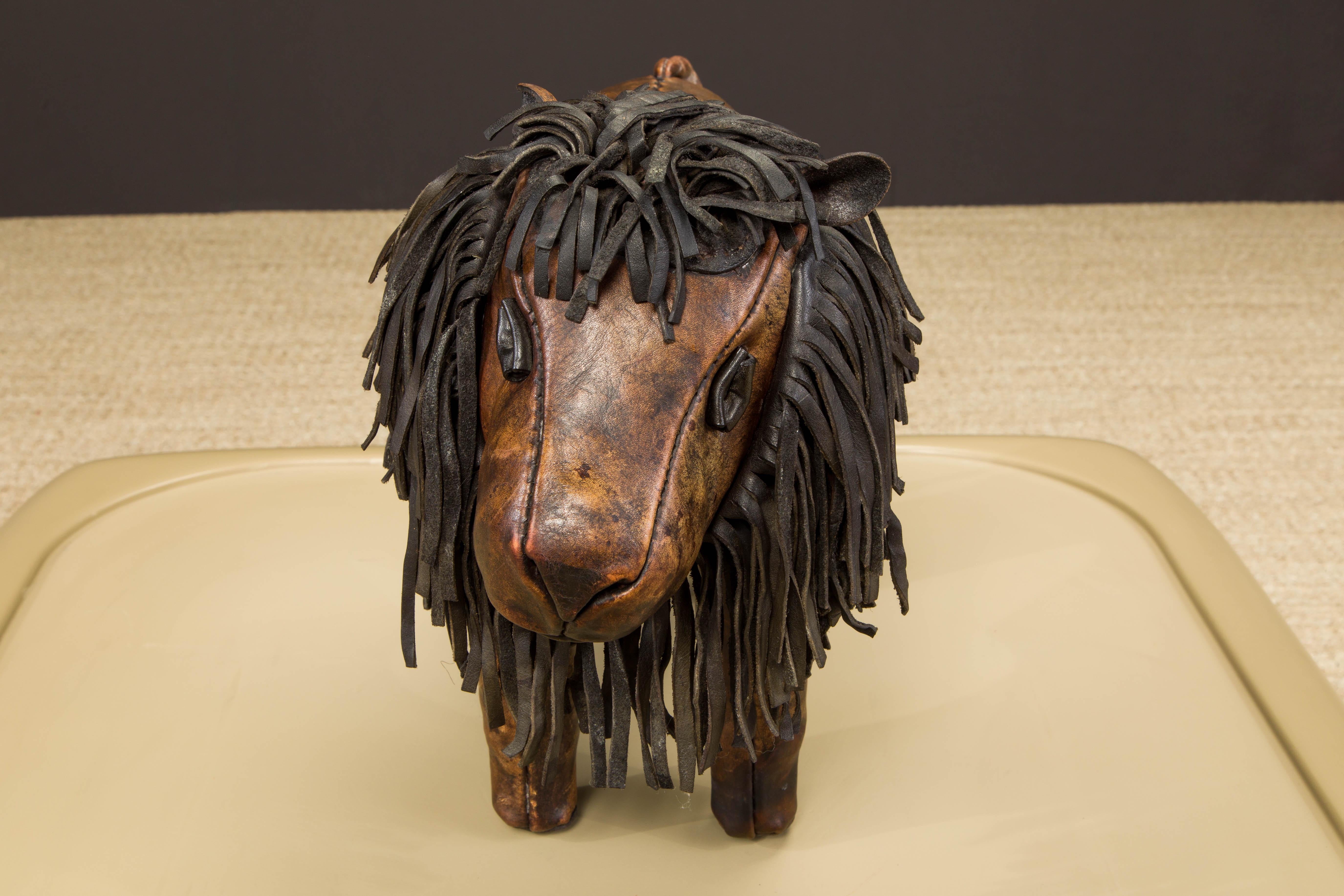 leather bull footstool