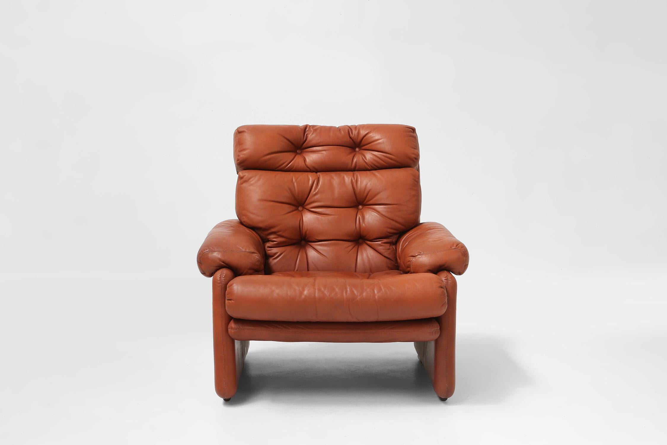 Leather living room set  Coronado by Tobia Scarpa for B&B Italia, Italy ca. 1960 11