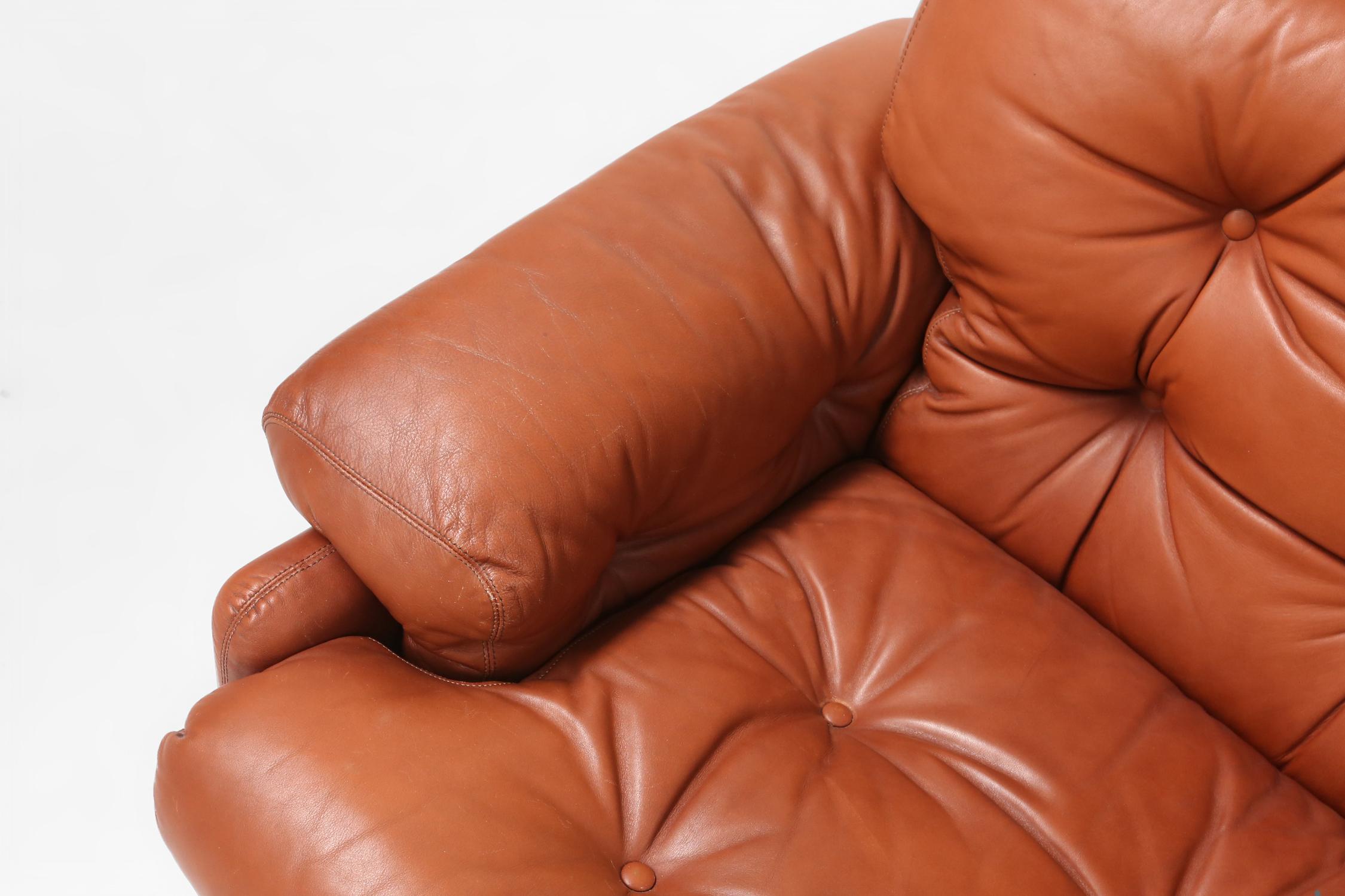 Leather living room set  Coronado by Tobia Scarpa for B&B Italia, Italy ca. 1960 14