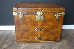 Baule in pelle Louis Vuitton, Baule per scarpe Vuitton, Baule a vapore Vuitton 60 cm