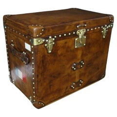 Leather Louis Vuitton Trunk, Vuitton Shoe Trunk, 60 cm Vuitton Steamer Trunk