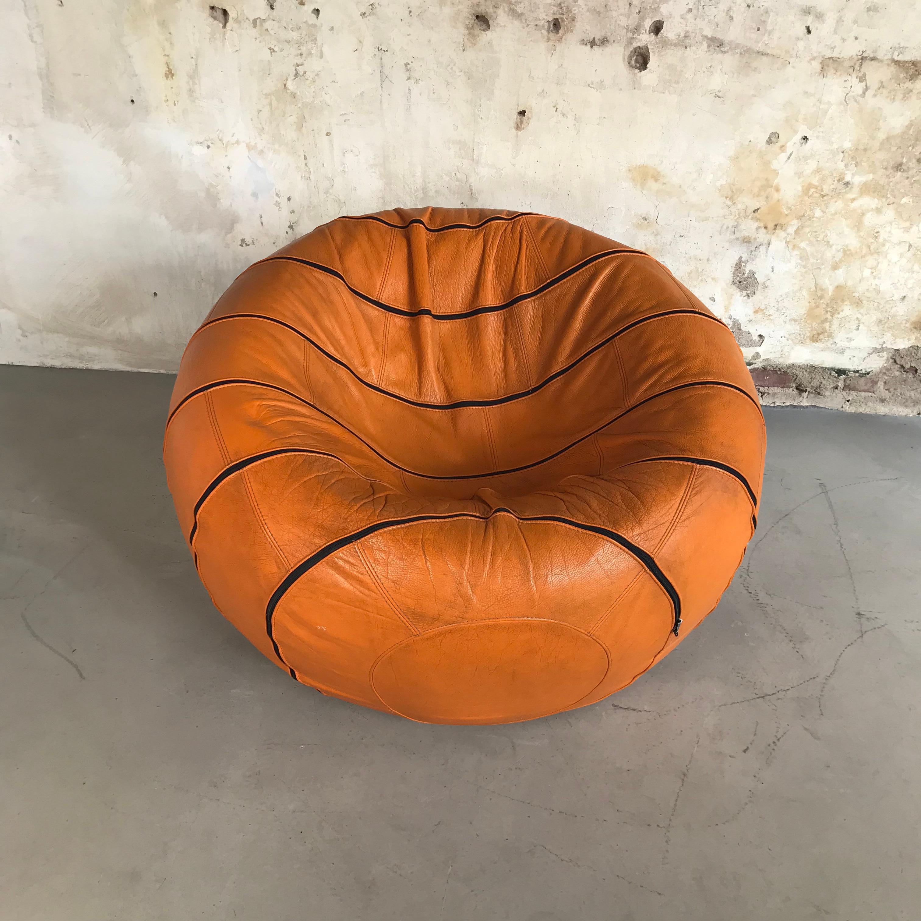 Olandese Ball and Ball in pelle 'Adam's Temptation' di Edwin Niekel & Taco Regtien, anni '80
