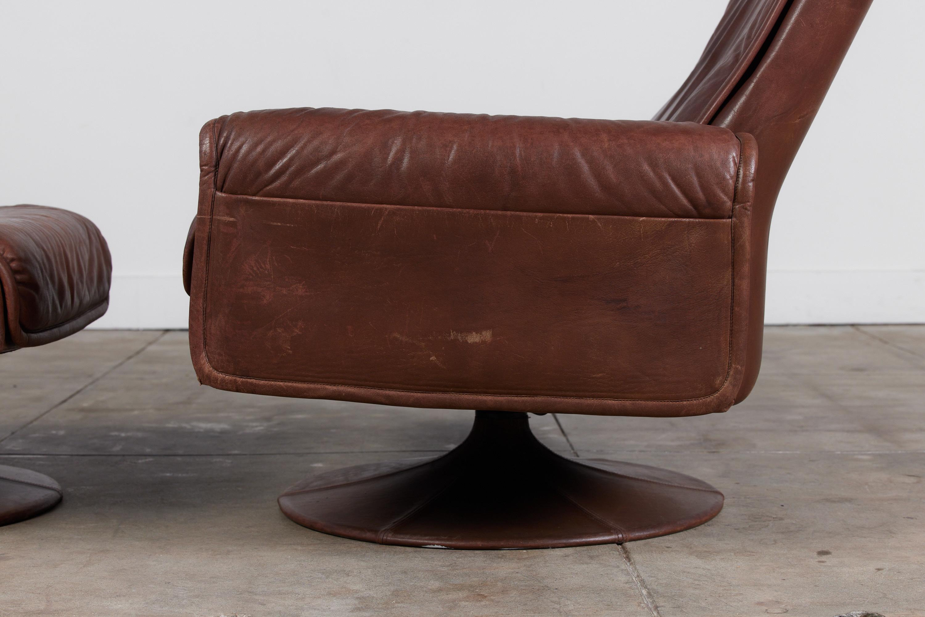 Leather Lounge Chair and Ottoman for Artima 3