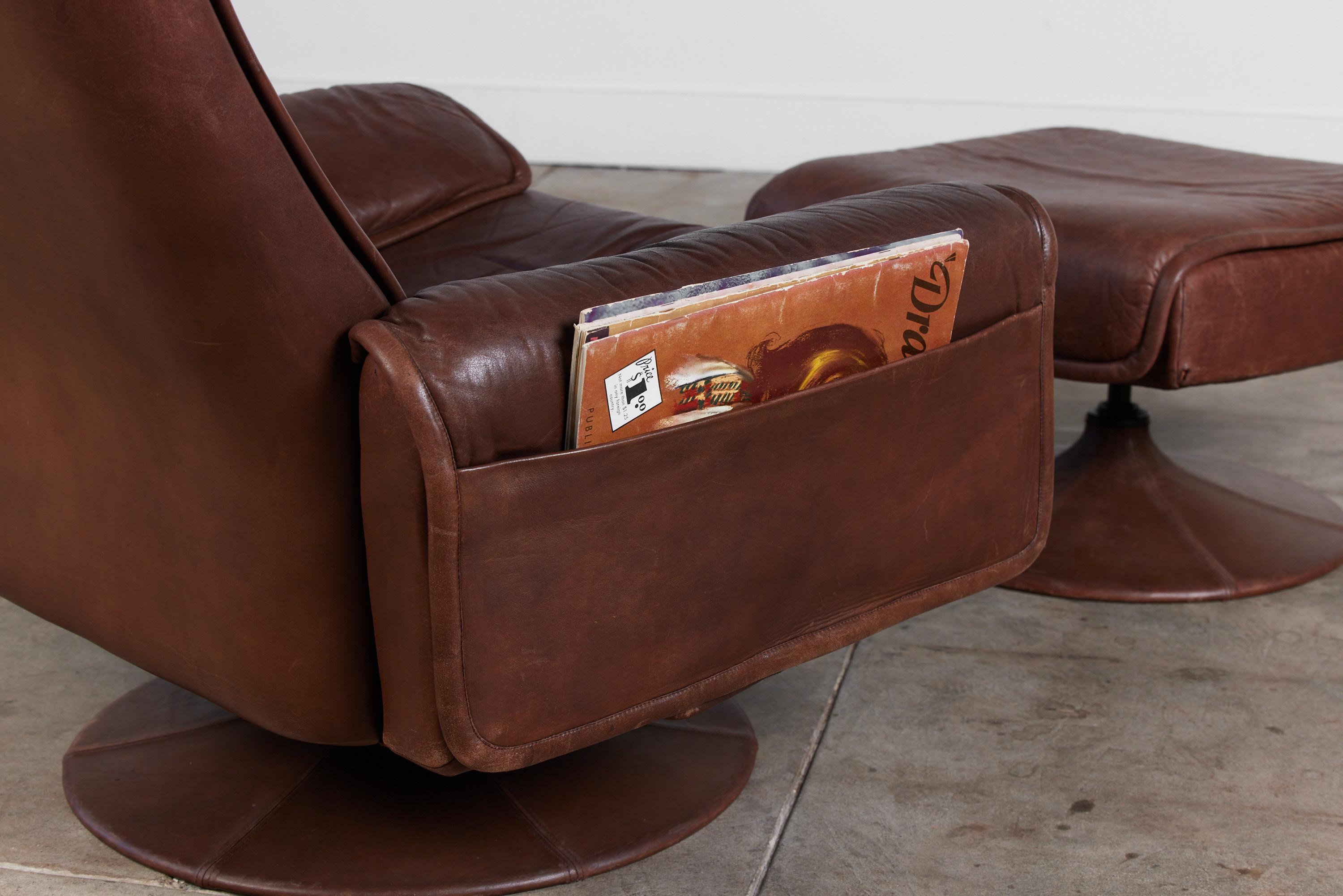 Leather Lounge Chair and Ottoman for Artima 4