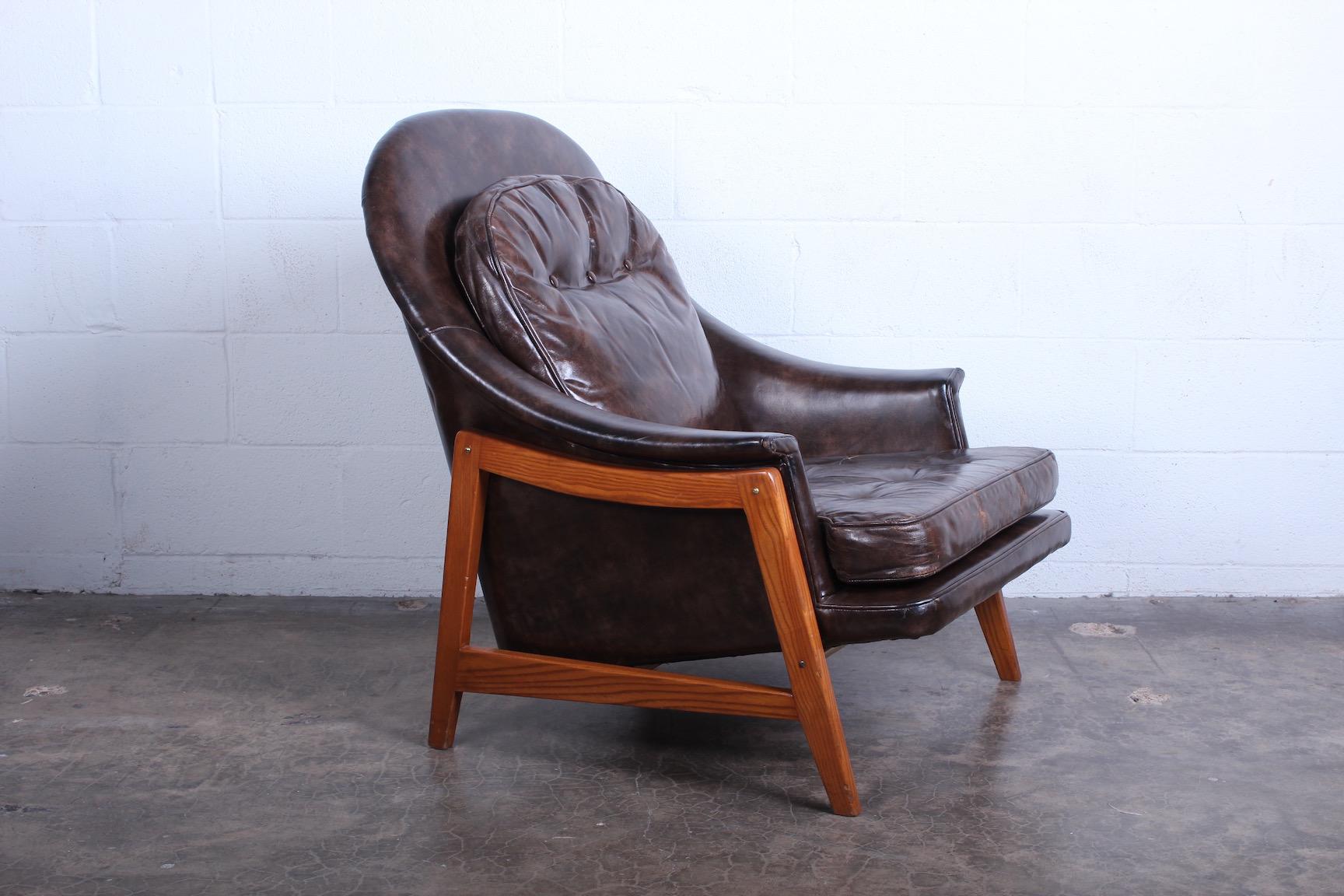 Leather Lounge Chair by Edward Wormley for Dunbar 6