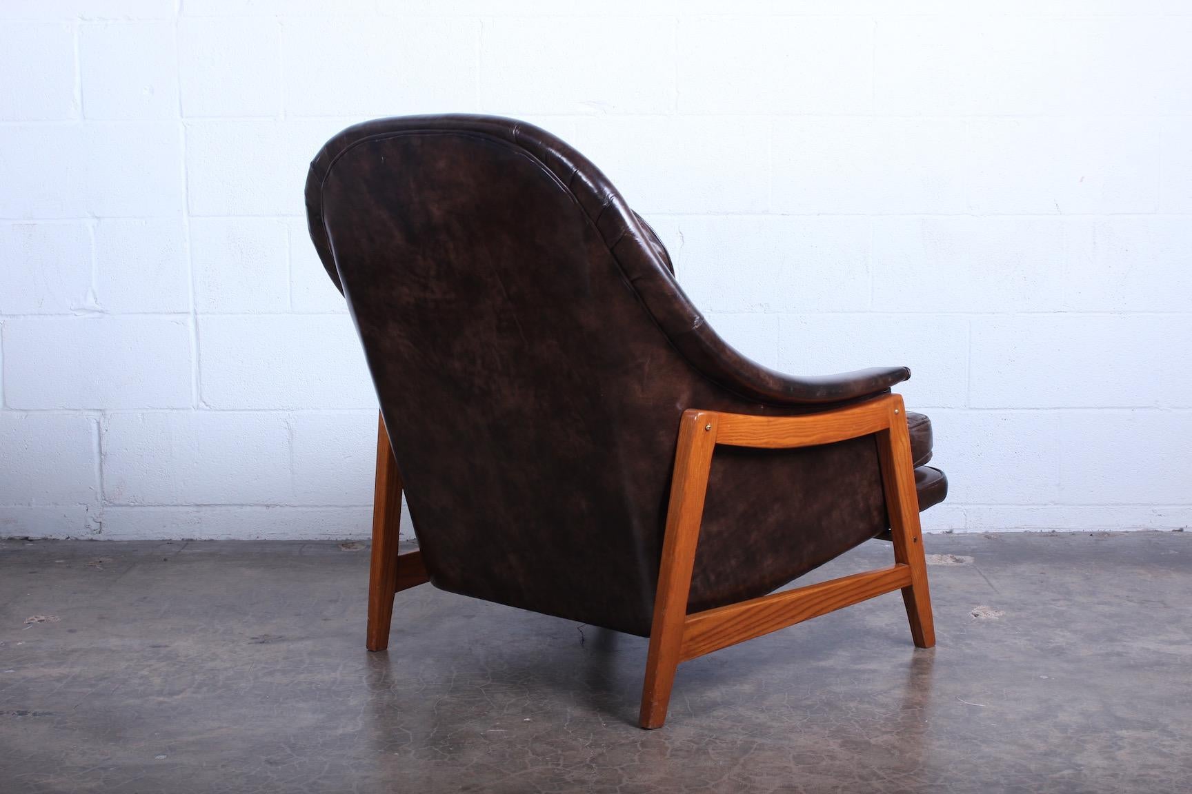 Leather Lounge Chair by Edward Wormley for Dunbar 7