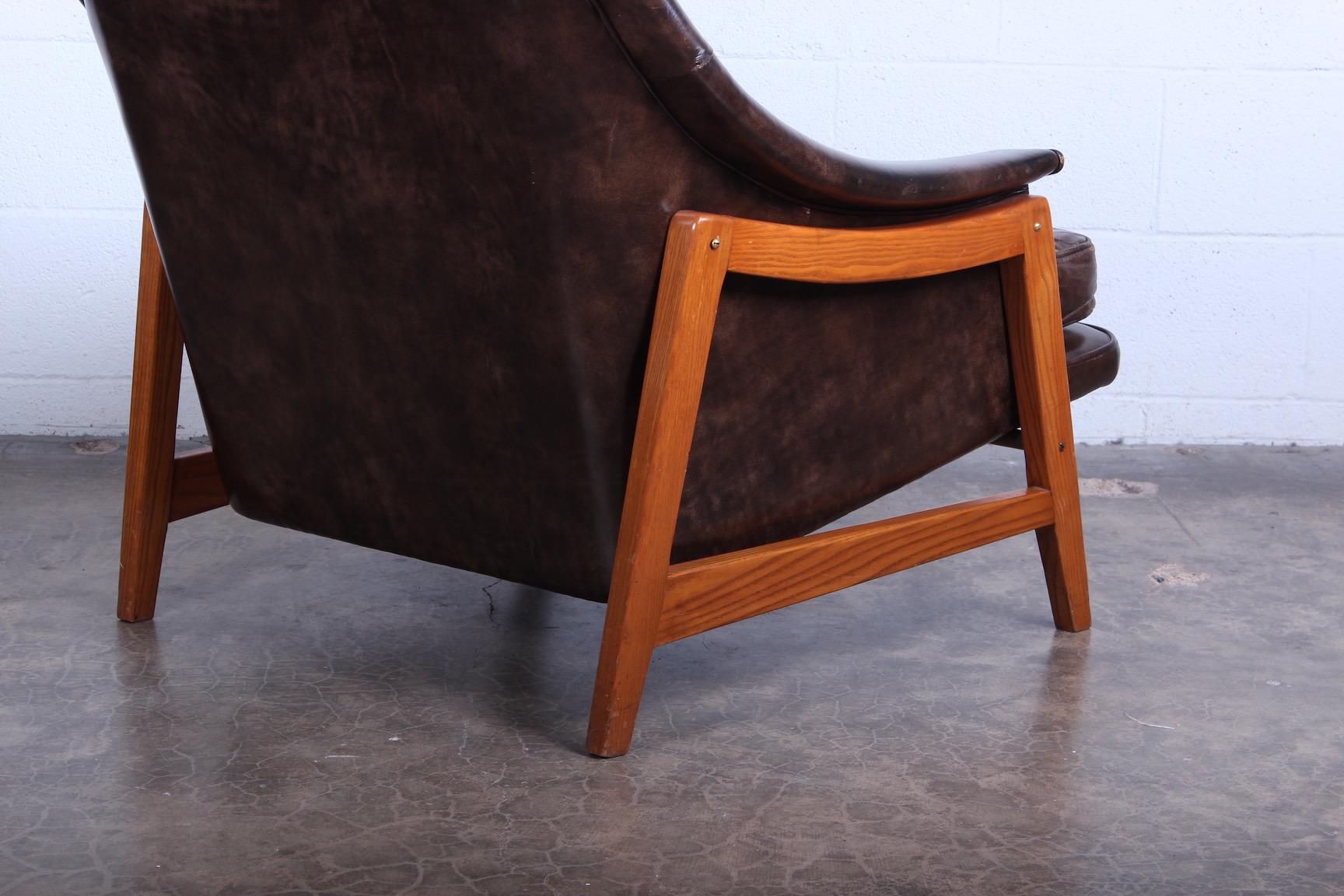 Leather Lounge Chair by Edward Wormley for Dunbar 8