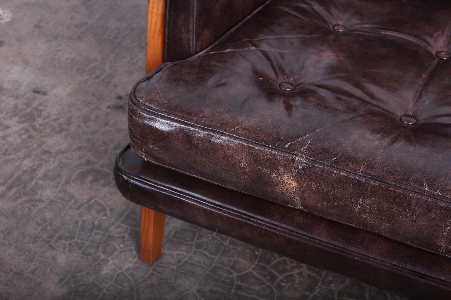Leather Lounge Chair by Edward Wormley for Dunbar 5