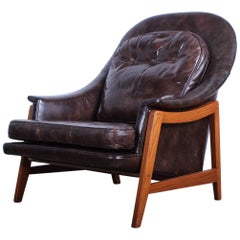 Leather Lounge Chair by Edward Wormley for Dunbar