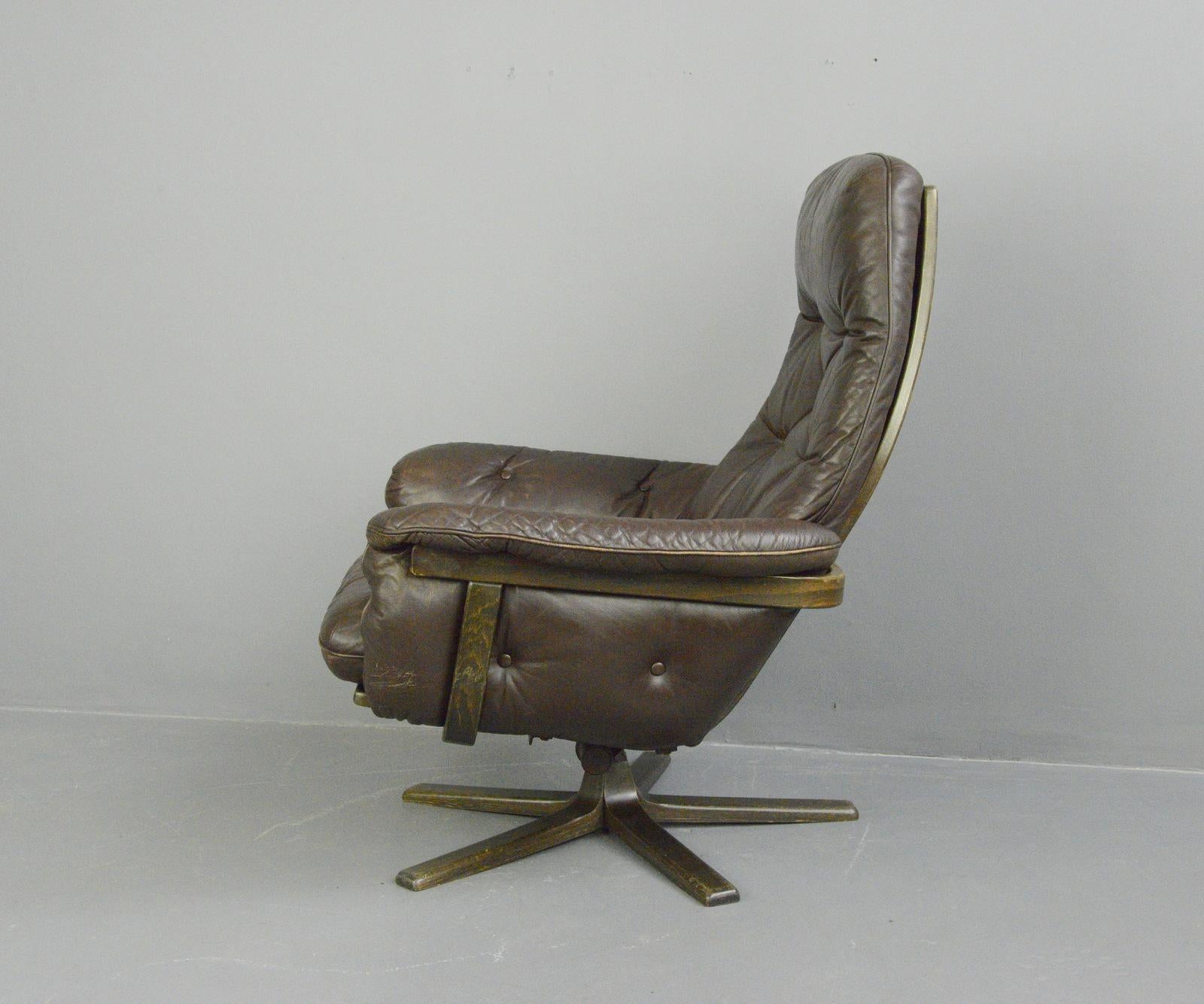 Leather Lounge Chair by G Mobel, circa 1960s 2