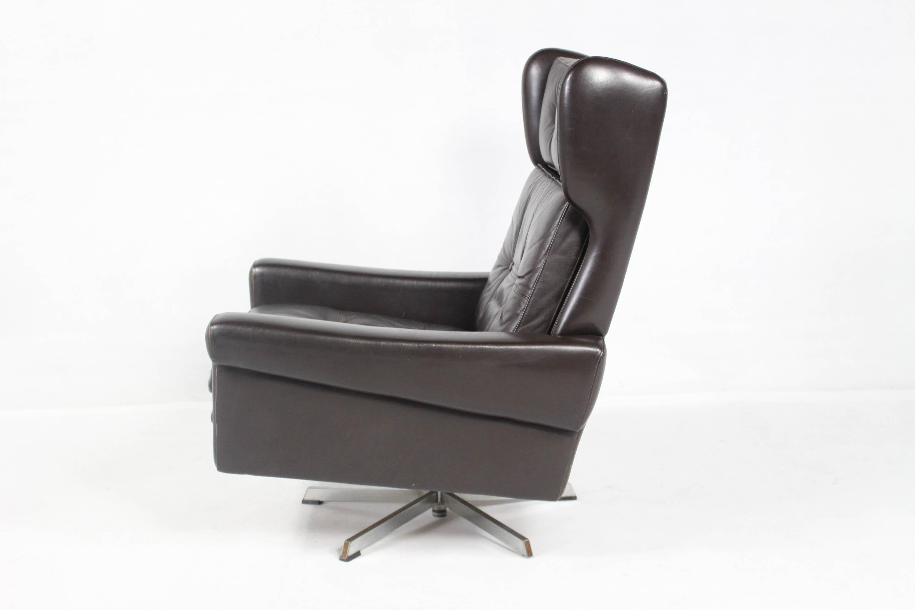 Leather Lounge Chair By Svend Skipper, Denmark 1960s For Sale 6