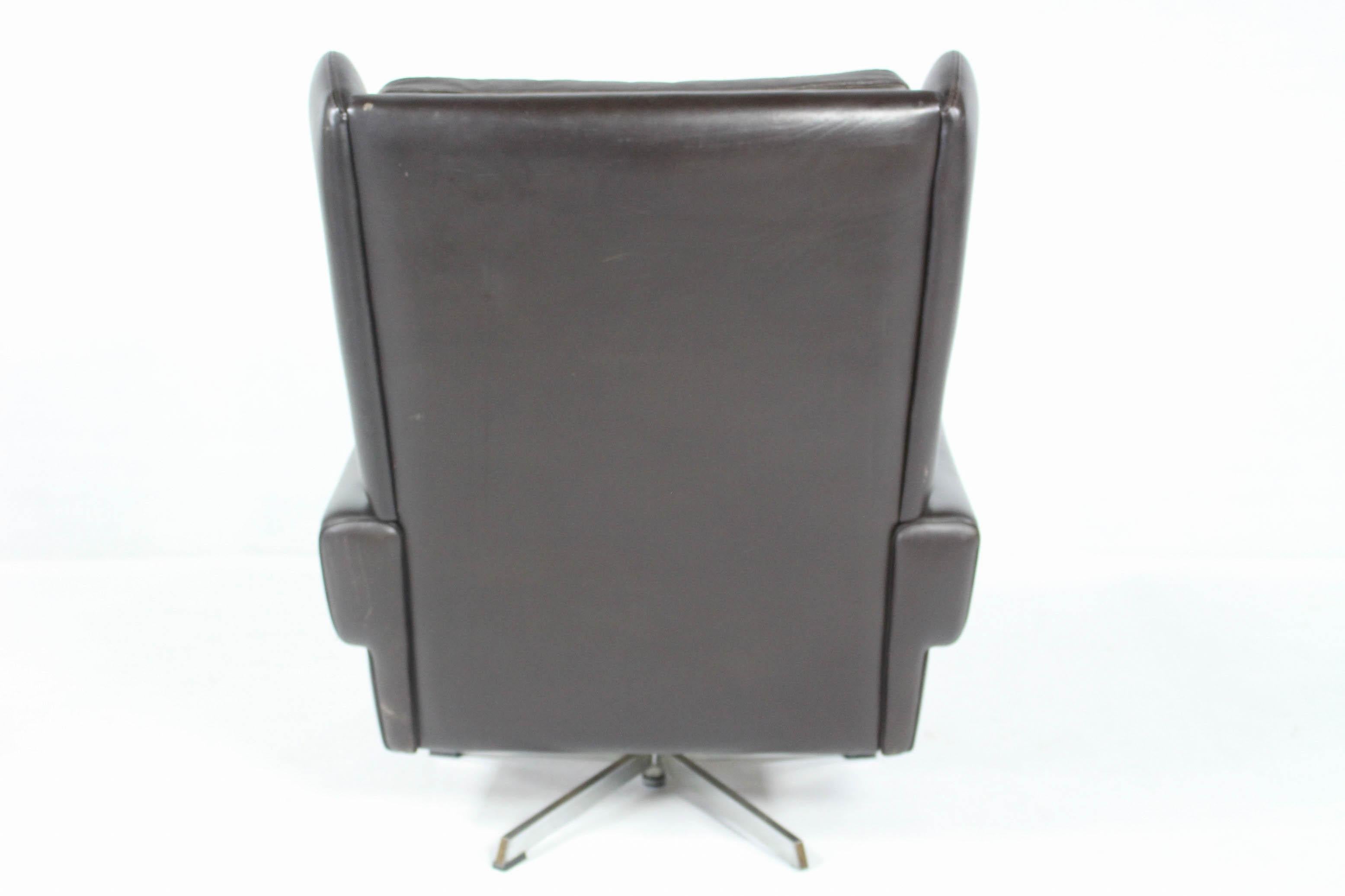 Leather Lounge Chair By Svend Skipper, Denmark 1960s For Sale 7