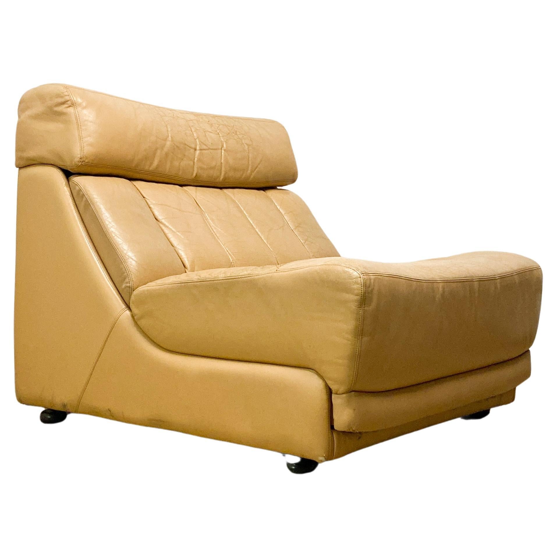 Leather Lounge Chair By Tetrad With Retractable Arms  Liberty