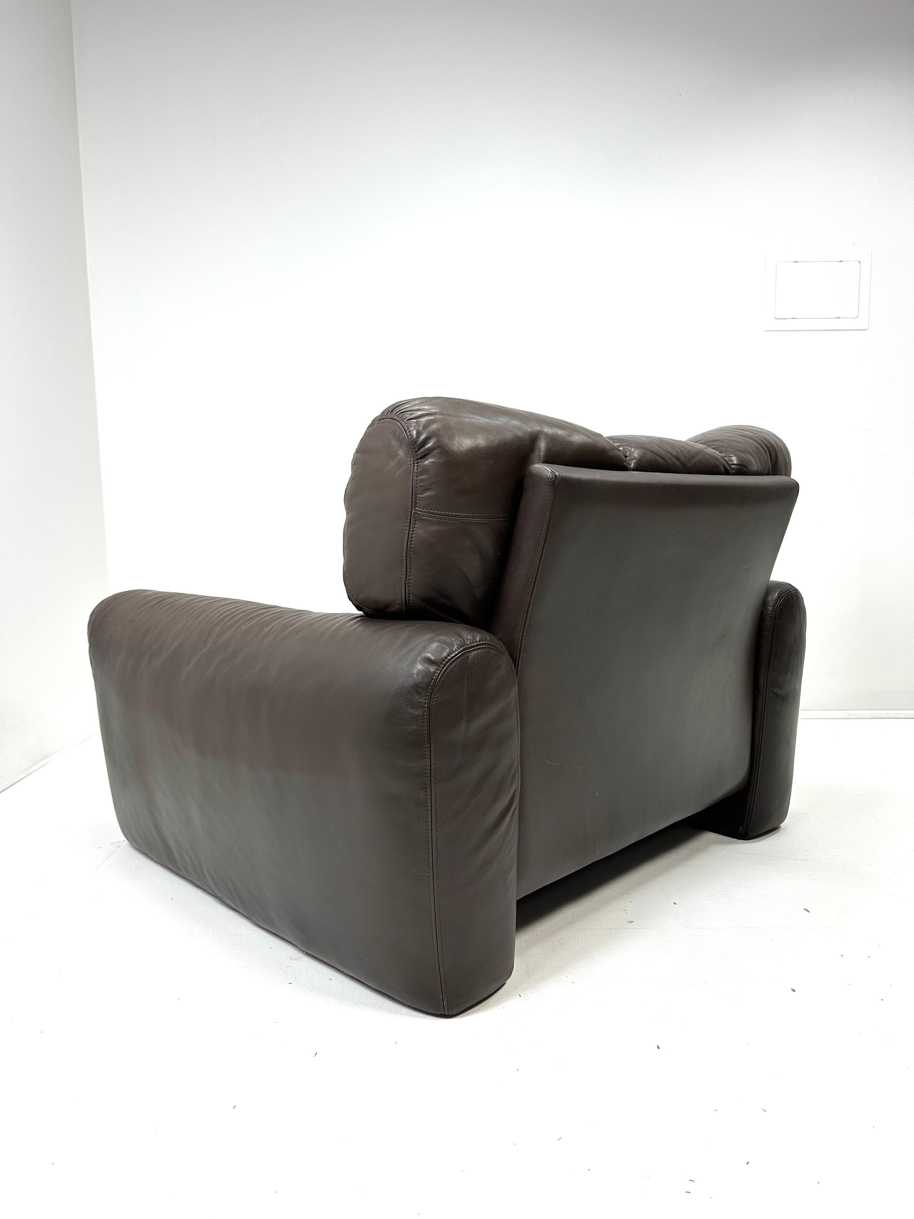 Loungesessel aus Leder von Tongiana Stefano (Schwedisch) im Angebot