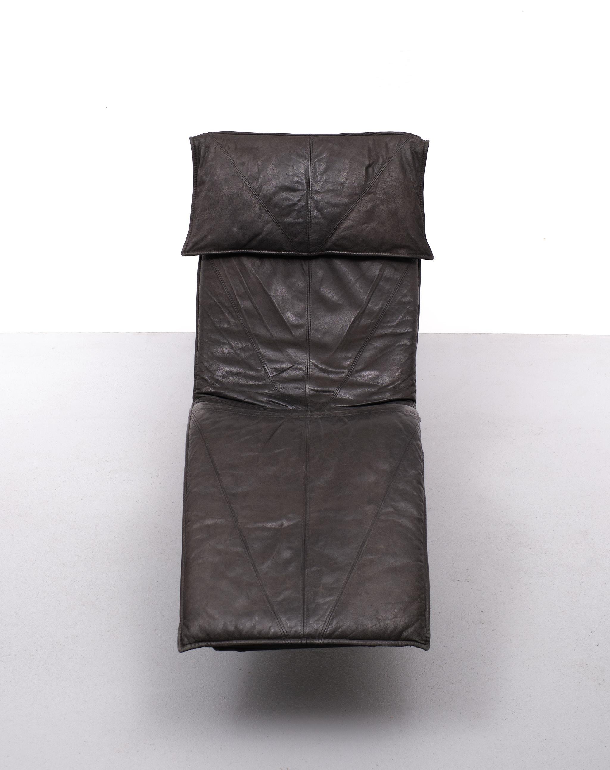 Modern  Leather Lounge Chair by Tord Björklund for Ikea, 1980s For Sale