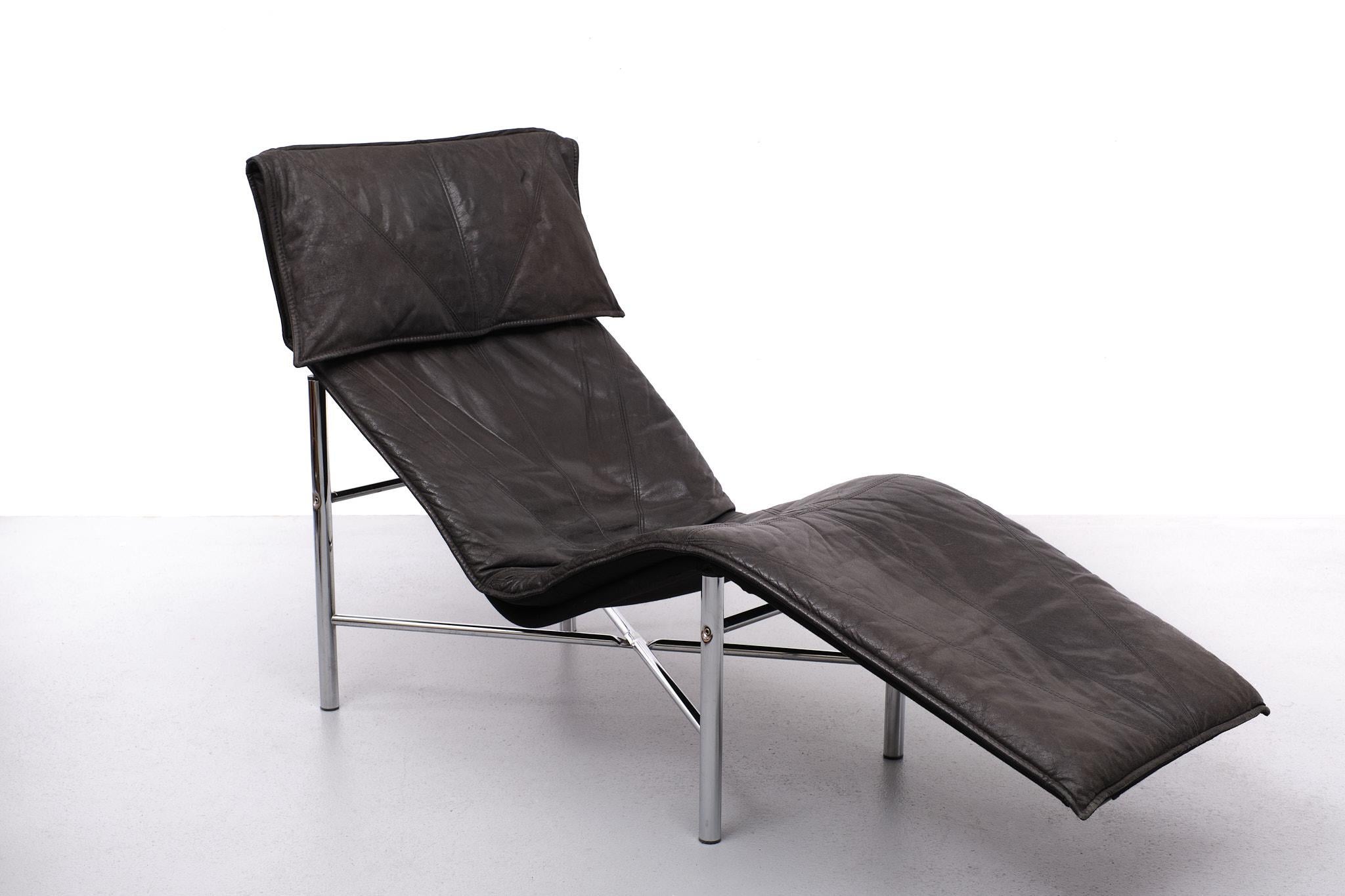 Swedish  Leather Lounge Chair by Tord Björklund for Ikea, 1980s