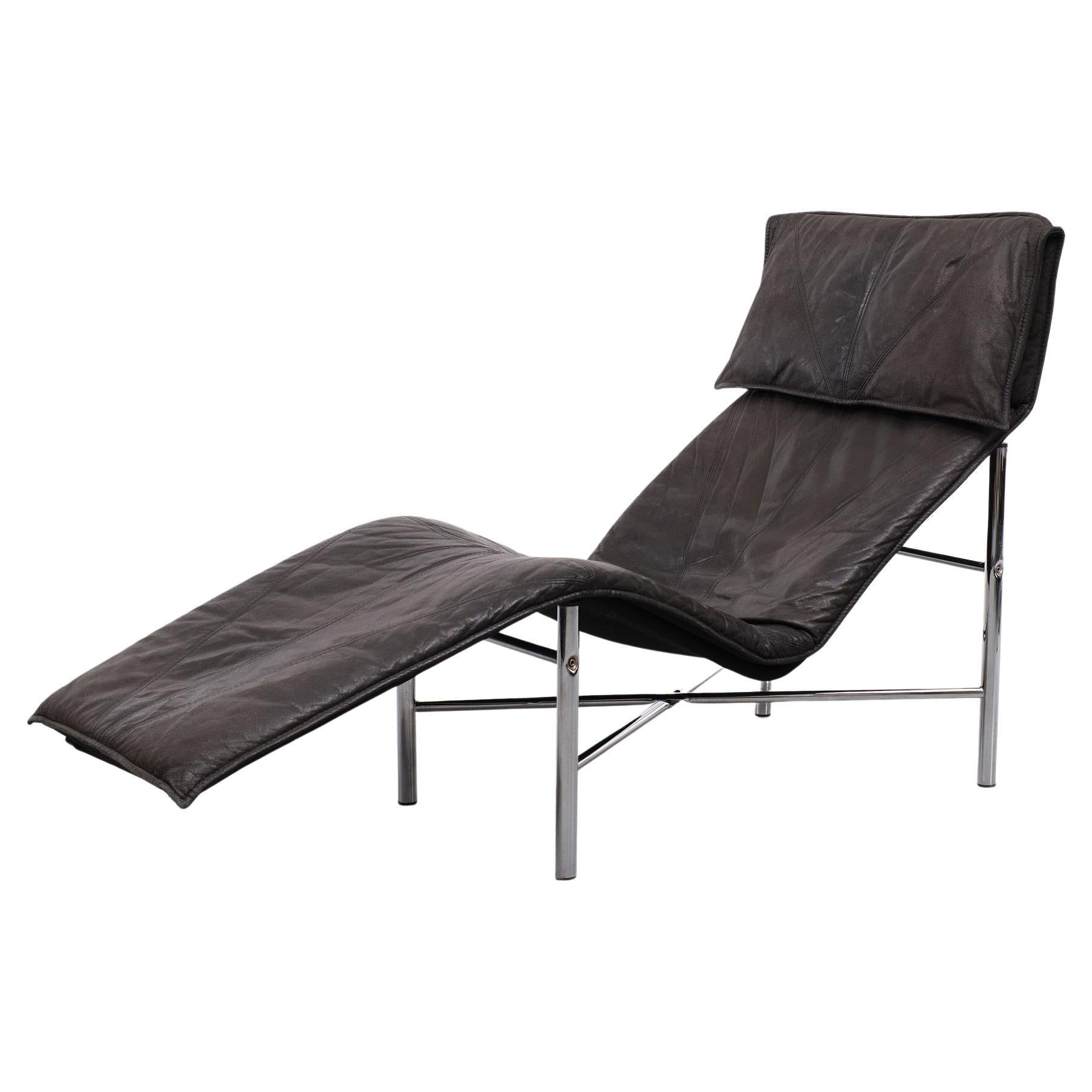  Leather Lounge Chair by Tord Björklund for Ikea, 1980s For Sale