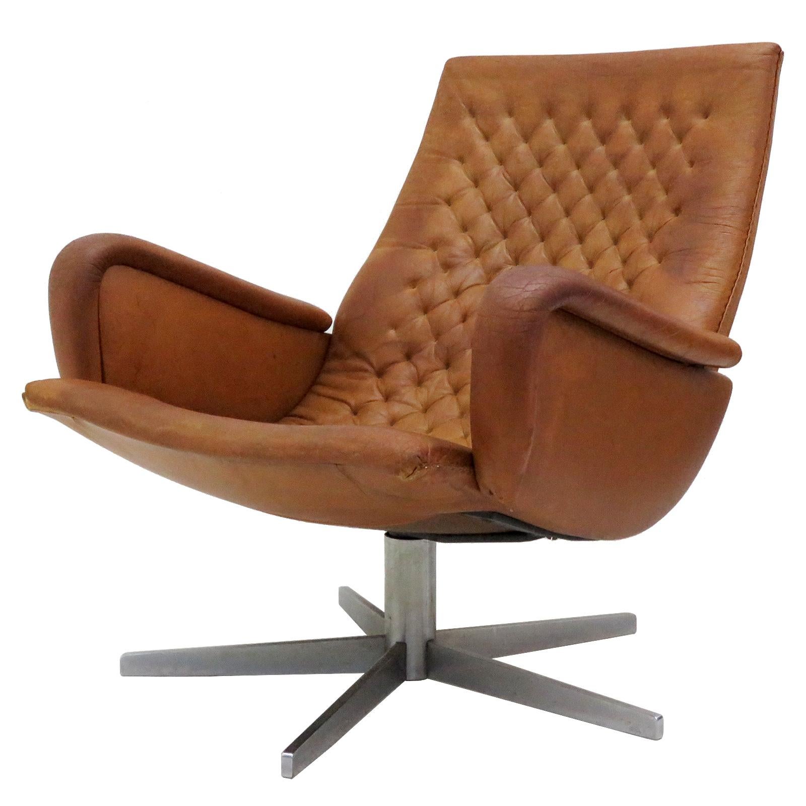 Leather Lounge Chair DS-51 by De Sede