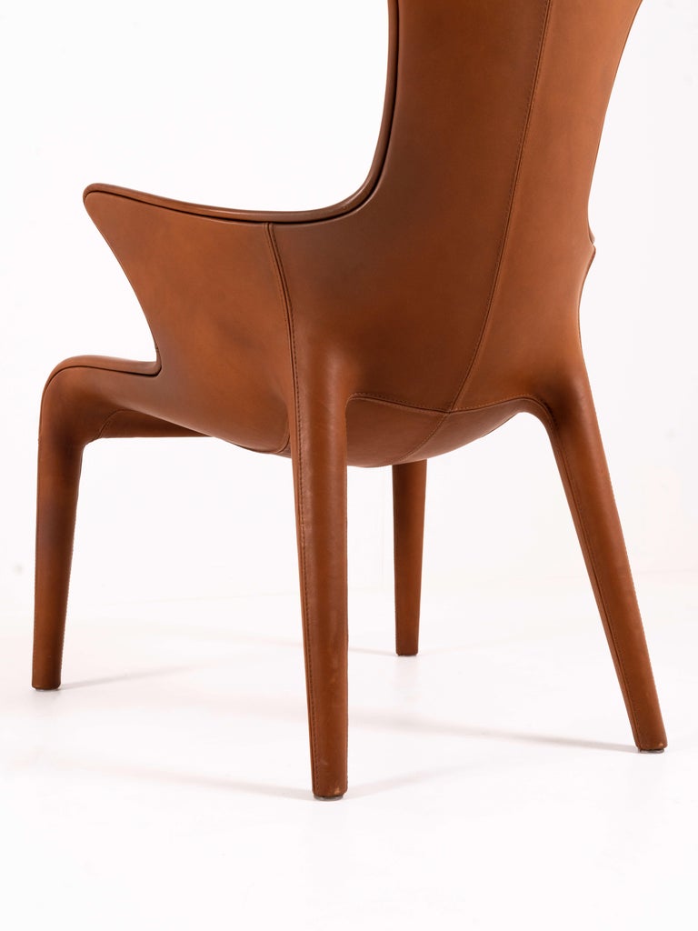 Contemporary Leather Lounge Chair 'Lou Read' by Philippe Starck for Driade For Sale
