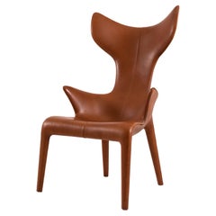 Leather Lounge Chair 'Lou Read' by Philippe Starck for Driade