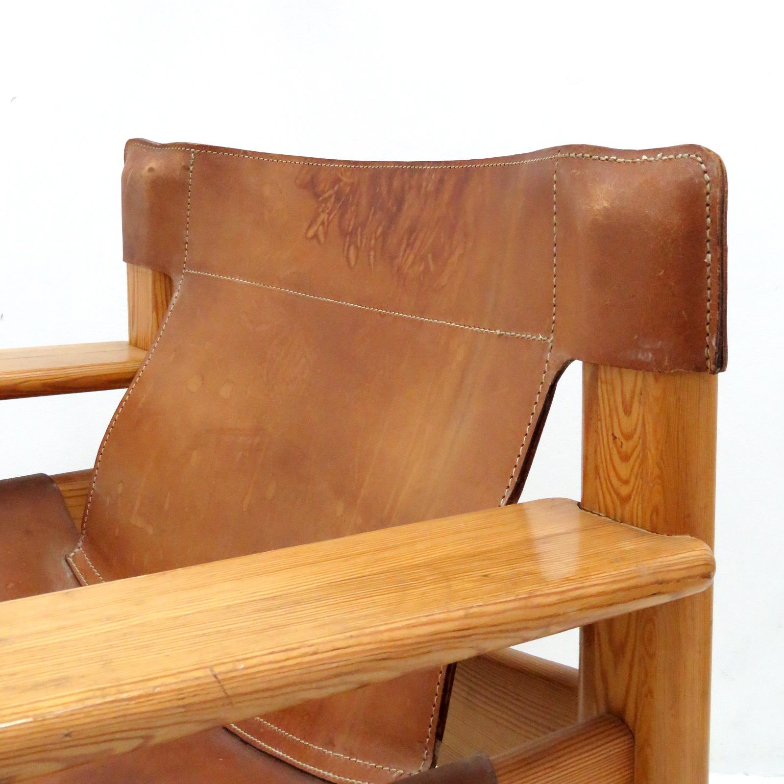 Scandinavian Modern Leather Lounge Chair 