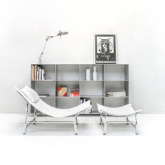 Leather Lounge Chair & Ottoman by Adalberto Dal Lago for Rossi Di Albizzate 1970