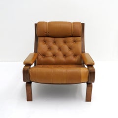 Leather Lounge Chair 'Palermo' by Pethrus Lindlöf, 1970